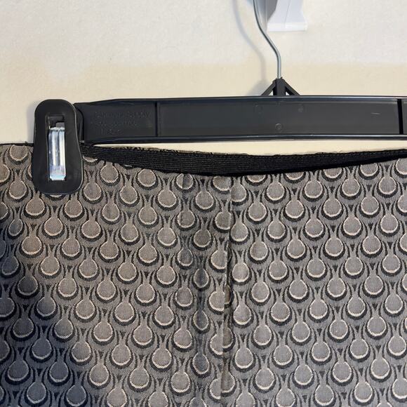 Alfani Ankle Pants Woman's 10 (9" Rise) Brown Geometric Tear Drops Elastic Waist - Picture 3 of 14